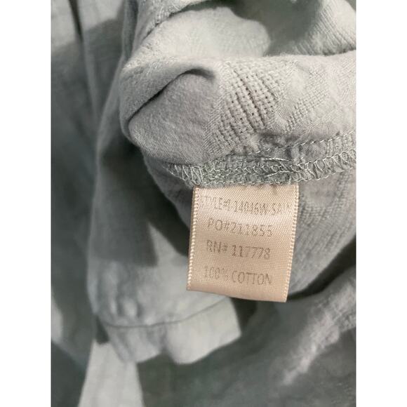 Lovestitch button down top women’s size M mint green cotton ruffle peasant boho - Picture 4 of 4